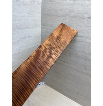 Клён Волнистый Печёный 180 гр заготовка накладки для электрогитары Радиал АА Волна ААА 9х103-85х575 мм-10