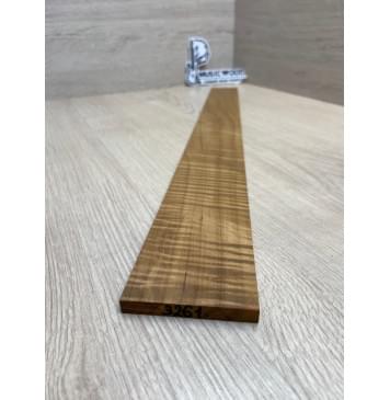 Клён Волнистый Печёный 180 гр заготовка накладки для электрогитары Смешанный ААА Волна ААА 8х68-53х550 мм-2