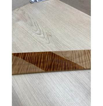 Клён Волнистый Печёный 180 гр заготовка накладки для электрогитары Смешанный ААА Волна ААА 8х68-53х550 мм-4