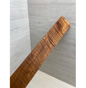 Клён Волнистый Печёный 180 гр заготовка накладки для электрогитары Смешанный ААА Волна ААА 8х68-53х550 мм-11