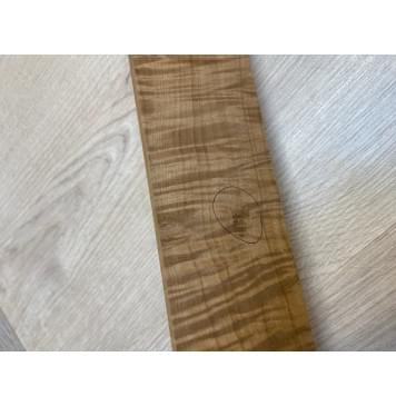 Клён Волнистый Печёный 180 гр заготовка накладки для электрогитары Смешанный А Волна АА 9.7х70-50х530 мм-5