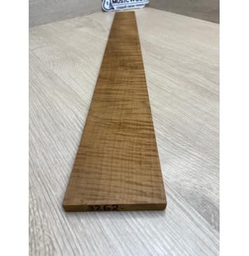 Клён Волнистый Печёный 180 гр заготовка накладки для электрогитары Смешанный А Волна АА 9.7х70-50х530 мм-4