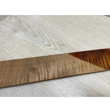 Клён Волнистый Печёный 180 гр заготовка накладки для электрогитары Смешанный А Волна АА 9.7х70-50х530 мм-14