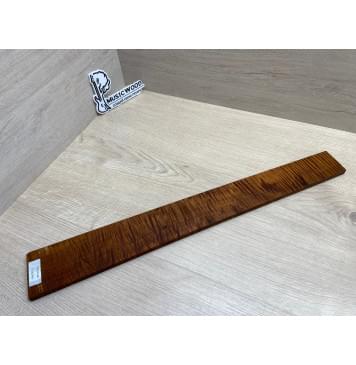 Клён Волнистый Печёный 180 гр заготовка накладки для электрогитары Смешанный А Волна АА 9.7х70-50х530 мм-15