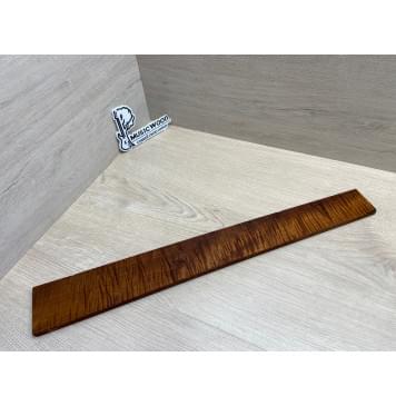 Клён Волнистый Печёный 180 гр заготовка накладки для электрогитары Смешанный А Волна АА 9.7х70-50х530 мм-16