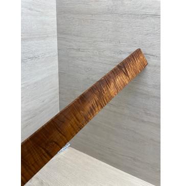 Клён Волнистый Печёный 180 гр заготовка накладки для электрогитары Смешанный А Волна АА 9.7х70-50х530 мм-11