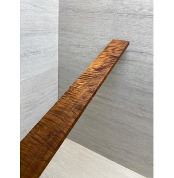 Клён Волнистый Печёный 180 гр заготовка накладки для электрогитары Смешанный А Волна АА 9.7х70-50х530 мм-6