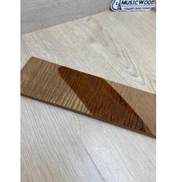 Клён Волнистый Печёный 180 гр заготовка накладки для электрогитары Смешанный ААА Волна АА 10х80-65х560 мм-6