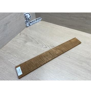 Клён Волнистый Печёный 180 гр заготовка накладки для электрогитары Радиал АА Волна ААА 8.2х56-46х355 мм-10