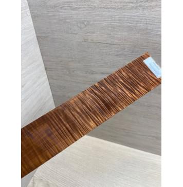 Клён Волнистый Печёный 180 гр заготовка накладки для электрогитары Радиал АА Волна ААА 8.2х56-46х355 мм-6