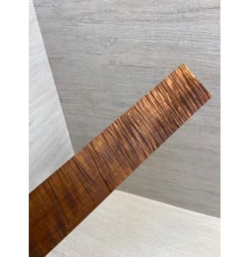 Клён Волнистый Печёный 180 гр заготовка накладки для электрогитары Радиал АА Волна ААА 8.2х56-46х355 мм-9