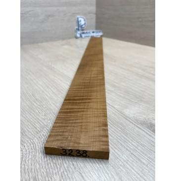 Клён Волнистый Печёный 180 гр заготовка накладки для электрогитары Смешанный ААА Волна ААА 10.3х63-52х600 мм-2