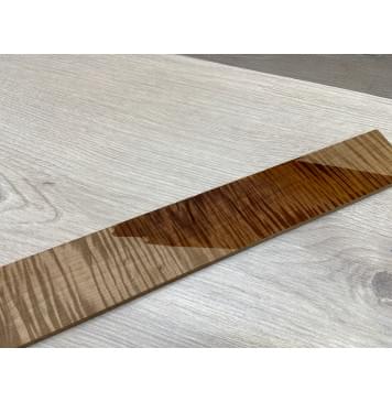 Клён Волнистый Печёный 180 гр заготовка накладки для электрогитары Смешанный ААА Волна ААА 10.3х63-52х600 мм-13