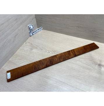 Клён Волнистый Печёный 180 гр заготовка накладки для электрогитары Смешанный ААА Волна ААА 10.3х63-52х600 мм-14