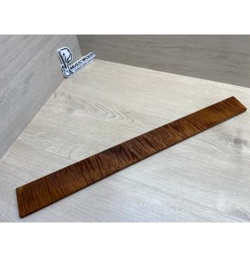 Клён Волнистый Печёный 180 гр заготовка накладки для электрогитары Смешанный ААА Волна ААА 10.3х63-52х600 мм-0