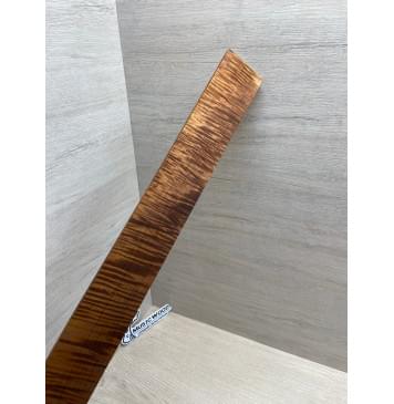 Клён Волнистый Печёный 180 гр заготовка накладки для электрогитары Смешанный ААА Волна ААА 10.3х63-52х600 мм-12