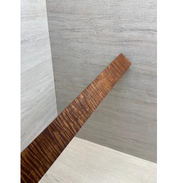 Клён Волнистый Печёный 180 гр заготовка накладки для электрогитары Радиал АА Волна ААА 9.7х53-43х470 мм-9