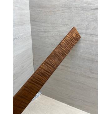 Клён Волнистый Печёный 180 гр заготовка накладки для электрогитары Радиал АА Волна ААА 9.7х53-43х470 мм-10