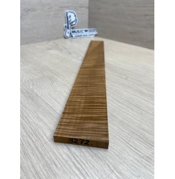 Клён Волнистый Печёный 180 гр заготовка накладки для электрогитары Радиал АА Волна ААА 9.3х55-44х405 мм-4