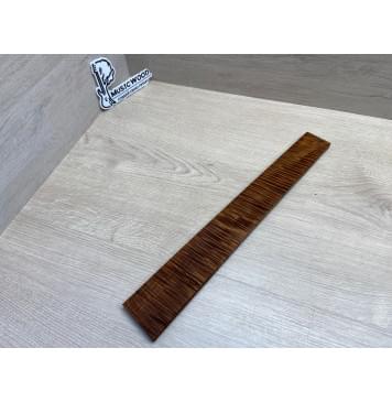 Клён Волнистый Печёный 180 гр заготовка накладки для электрогитары Радиал АА Волна ААА 9.3х55-44х405 мм-13