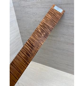 Клён Волнистый Печёный 180 гр заготовка накладки для электрогитары Радиал АА Волна ААА 9.3х55-44х405 мм-0