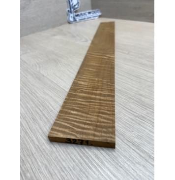 Клён Волнистый Печёный 180 гр заготовка накладки для электрогитары Смешанный ААА Волна ААА 7.8х60-47х435 мм-4