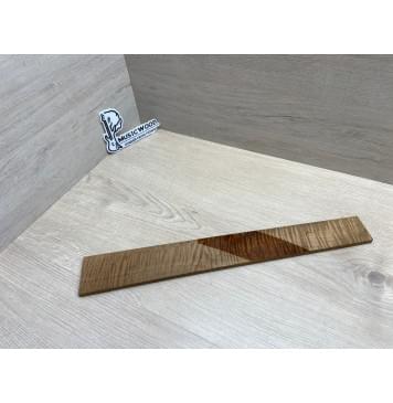 Клён Волнистый Печёный 180 гр заготовка накладки для электрогитары Смешанный ААА Волна ААА 7.8х60-47х435 мм-7