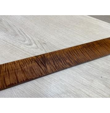 Клён Волнистый Печёный 180 гр заготовка накладки для электрогитары Смешанный ААА Волна ААА 7.8х60-47х435 мм-14