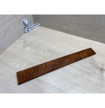 Клён Волнистый Печёный 180 гр заготовка накладки для электрогитары Смешанный ААА Волна ААА 7.8х60-47х435 мм-15