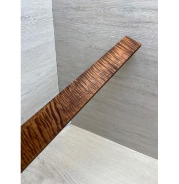 Клён Волнистый Печёный 180 гр заготовка накладки для электрогитары Смешанный ААА Волна ААА 7.8х60-47х435 мм-10