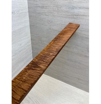 Клён Волнистый Печёный 180 гр заготовка накладки для электрогитары Смешанный ААА Волна ААА 7.8х60-47х435 мм-9