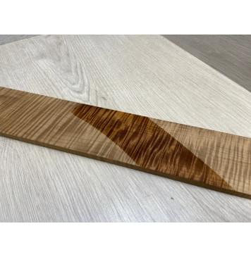 Клён Волнистый Печёный 180 гр заготовка накладки для электрогитары Радиал АА Волна ААА 9х73х550 мм-6