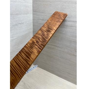 Клён Волнистый Печёный 180 гр заготовка накладки для электрогитары Радиал АА Волна ААА 9х73х550 мм-7