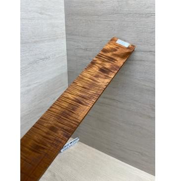 Клён Волнистый Печёный 180 гр заготовка накладки для электрогитары Радиал АА Волна ААА 9х73х550 мм-10