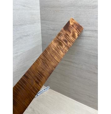 Клён Волнистый Печёный 180 гр заготовка накладки для электрогитары Радиал АА Волна ААА 9х73х550 мм-0