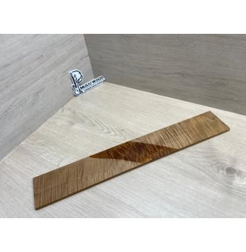 Клён Волнистый Печёный 180 гр заготовка накладки для электрогитары Смешанный ААА Волна ААА 8.2х80х515 мм-12