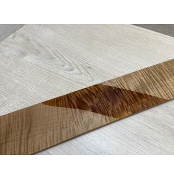 Клён Волнистый Печёный 180 гр заготовка накладки для электрогитары Смешанный ААА Волна ААА 8.2х80х515 мм-11