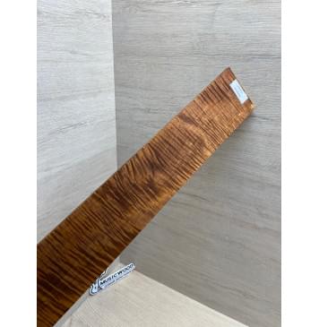 Клён Волнистый Печёный 180 гр заготовка накладки для электрогитары Смешанный ААА Волна ААА 8.2х80х515 мм-9