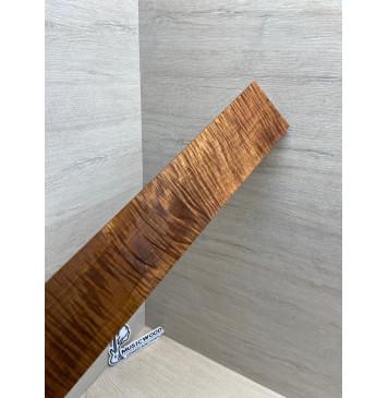 Клён Волнистый Печёный 180 гр заготовка накладки для электрогитары Смешанный ААА Волна ААА 8.2х80х515 мм-10