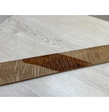 Клён Волнистый Печёный 180 гр заготовка накладки для электрогитары Смешанный АА Волна ААА 8х63-53х550 мм (Уценка-трещина)-5