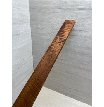 Клён Волнистый Печёный 180 гр заготовка накладки для электрогитары Смешанный АА Волна ААА 8х63-53х550 мм (Уценка-трещина)-12