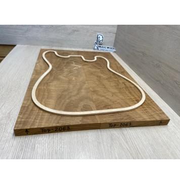 Клён Волнистый Печёный 180гр заготовка на топ Смешанный А Волна АА 20х186-182х530 мм - 2 шт.(книжкой)-4