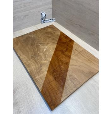 Клён Волнистый Печёный 180гр заготовка на топ Смешанный А Волна АА 20х186-182х530 мм - 2 шт.(книжкой)-10