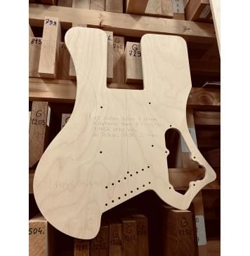 GOC Guitars Satya+ 8 strings, GuitarFamily Black 8 Pieces-PRO, GUYKER string lock, BG Pickups, 26-28", 24 Frets, полный комплект для фрезеровки гитары, фанера 8мм-2