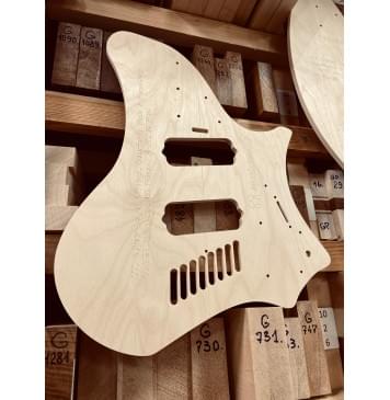 GOC Guitars Satya+ 8 strings, GuitarFamily Black 8 Pieces-PRO, GUYKER string lock, BG Pickups, 26-28", 24 Frets, полный комплект для фрезеровки гитары, фанера 8мм-4