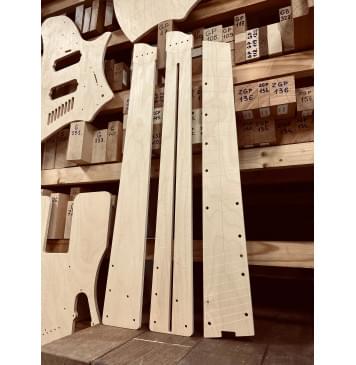 GOC Guitars Satya+ 8 strings, GuitarFamily Black 8 Pieces-PRO, GUYKER string lock, BG Pickups, 26-28", 24 Frets, полный комплект для фрезеровки гитары, фанера 8мм-6