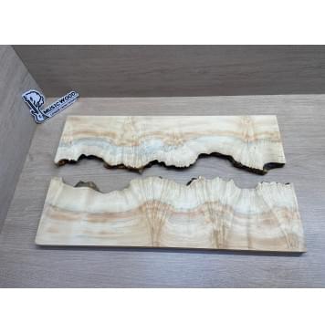 Клён Американский Каповый заготовка на топ под заливку Смешанный ААА Кап АА 21х390-340х550 мм (2 шт)-1