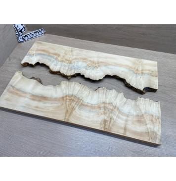 Клён Американский Каповый заготовка на топ под заливку Смешанный ААА Кап АА 21х390-340х550 мм (2 шт)-2