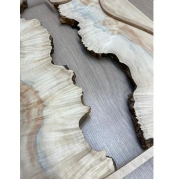 Клён Американский Каповый заготовка на топ под заливку Смешанный ААА Кап АА 21х390-340х550 мм (2 шт)-4