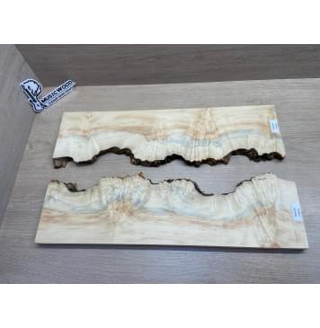 Клён Американский Каповый заготовка на топ под заливку Смешанный ААА Кап АА 21х390-340х550 мм (2 шт)-6